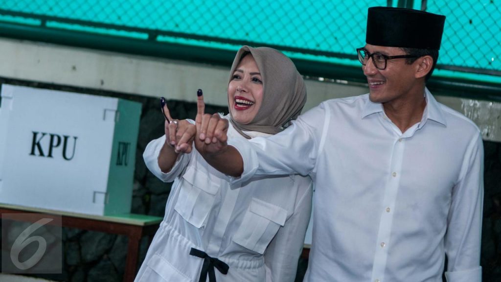 sandiaga nyoblos